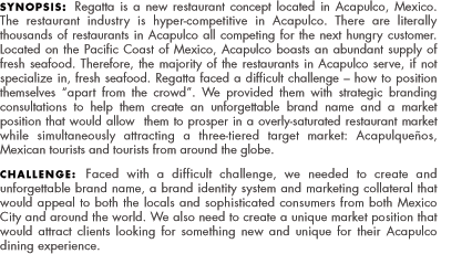 brand development case study: Regatta Restaurant