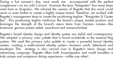 brand development case study: Regatta Restaurant